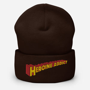 Heroine Addict (SUPERGIRL inspired Design) Embroidered Cuffed Beanie Hat