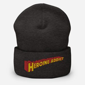 Heroine Addict (SUPERGIRL inspired Design) Embroidered Cuffed Beanie Hat