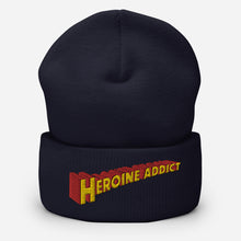 Load image into Gallery viewer, Heroine Addict (SUPERGIRL inspired Design) Embroidered Cuffed Beanie Hat