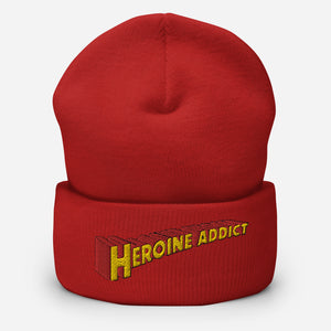 Heroine Addict (SUPERGIRL inspired Design) Embroidered Cuffed Beanie Hat