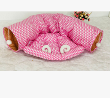Load image into Gallery viewer, Feline Cozy Nook: Tunnel &amp; Bed Combo