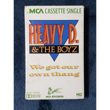 Load image into Gallery viewer, Heavy D &amp; the Boyz "We Got Our Own Thang &amp; Instrumental" Cassette Tape MCA 1989