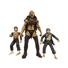 Load image into Gallery viewer, Lord Of The Rings Sharku Warg Beast Rider, Pippin &amp; Samwise Toy Biz Figures