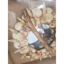 Load image into Gallery viewer, Handmade 11" Indoor/Outdoor Seashell &amp; Beach Sand Centerpiece/Wall Hanging.