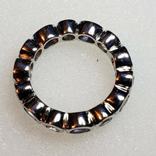 Load image into Gallery viewer, Size 6, 1.61 tcw Tanzanite &amp; Zircon Bezel Set "Eternity Band" Ring in...