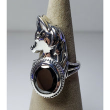 Load image into Gallery viewer, Size 6 Artisan Crafted, Elite Shungite Horse 3 ctw in 925 Sterling Silver Ring.