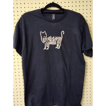 Load image into Gallery viewer, Medium "PussyWhipped" Cat Lover, Iron On Cheetah Gildan BLACK Cotton T-Shirt
