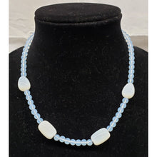 Load image into Gallery viewer, Opalite Drop Beaded Necklace 18" with 2" Extender &amp; Lobster Claw Clasp.