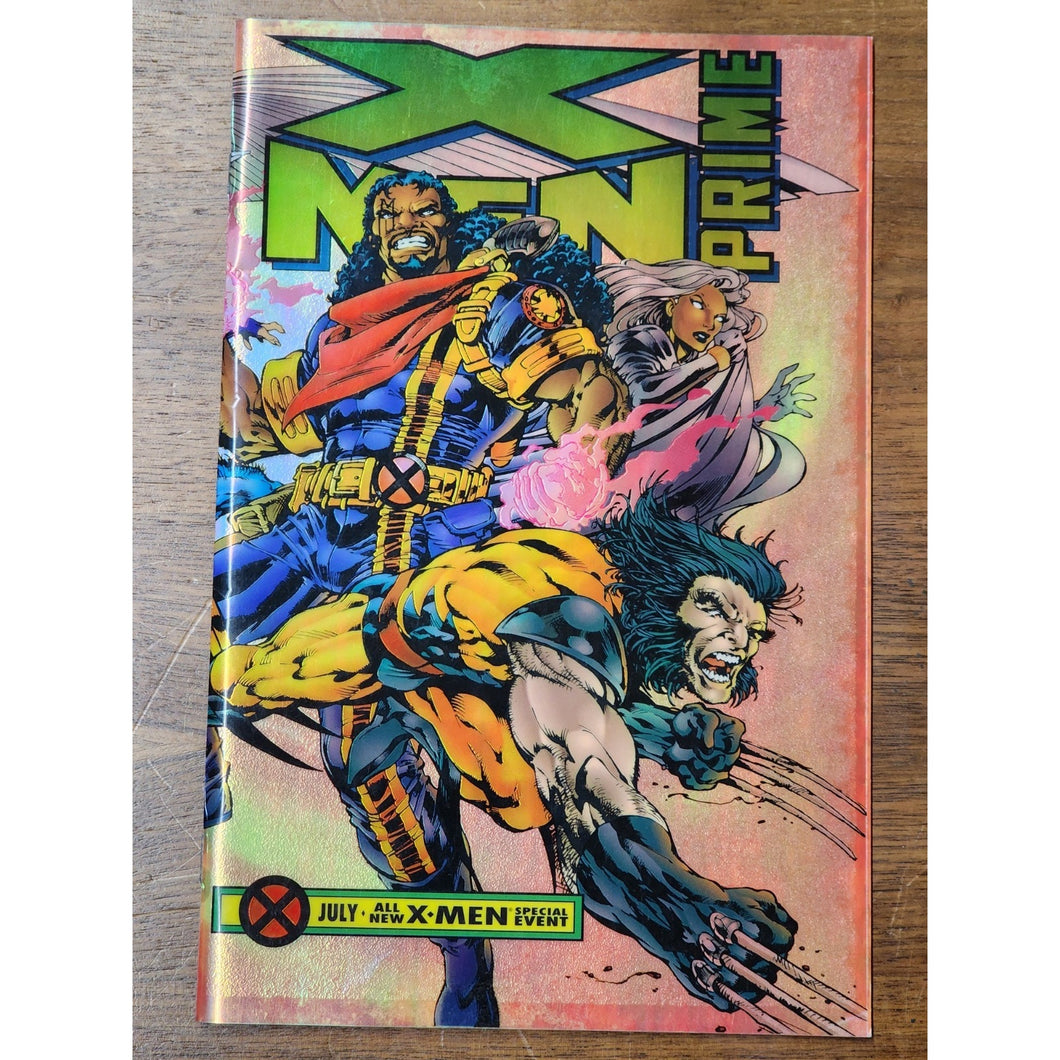 X-Men Prime #1 🔑 1st Marrow, Chromium Wrap Around Cover 1995 Marvel Comics VG