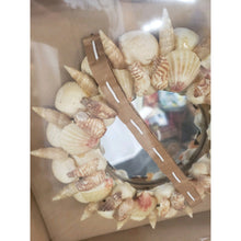 Load image into Gallery viewer, Handmade 11.5" Indoor/Outdoor Seashell &amp; Beach Sand Centerpiece/Wall Hanging.