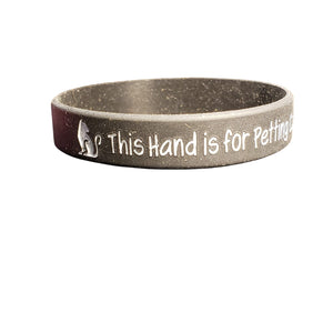 Black "This Hand Is For Petting Cats" Silicone Bracelet, Rubber Wristband