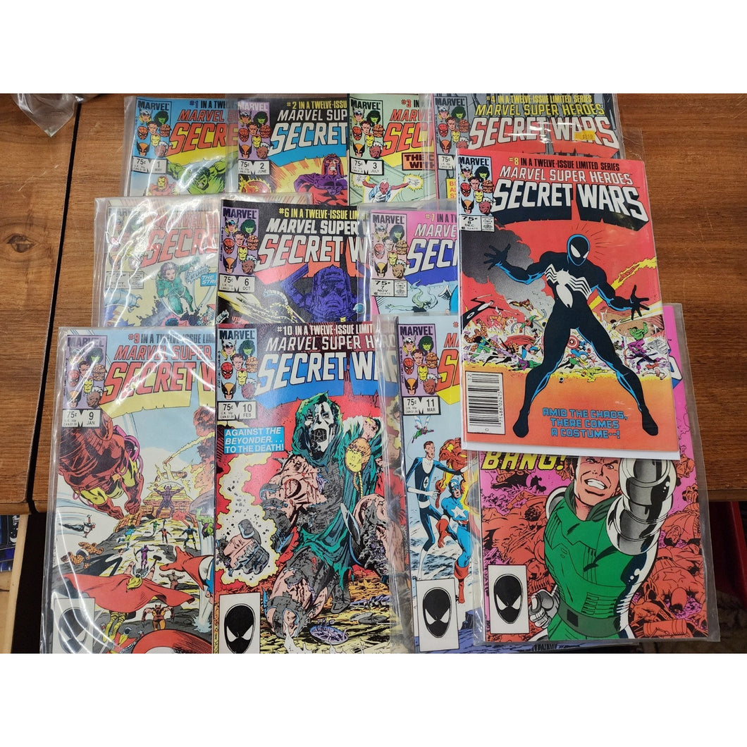 Marvel Super Heroes Secret Wars 1-12 Complete Comic Books Set #8 Newsstand VG/F