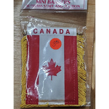 Load image into Gallery viewer, Canada 4 X 6” MINI BANNER FLAG CAR WINDOW MIRROR HANGING New