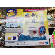 Load image into Gallery viewer, Marvel Stunt Squad Captain America vs Thanos Tower Smash Playset F7059, New