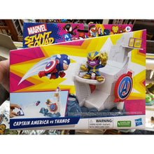 Load image into Gallery viewer, Marvel Stunt Squad Captain America vs Thanos Tower Smash Playset F7059, New