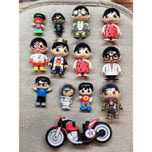 Load image into Gallery viewer, Ryans World Action Figures Lot 13, 12 Various Figures Dolls And 1 Cycle. Loose