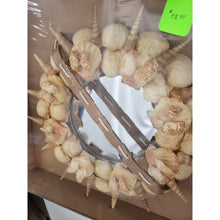 Load image into Gallery viewer, Handmade 12" Indoor Or Outdoor Seashell &amp; Beach Sand Centerpiece/Wall Hanging.