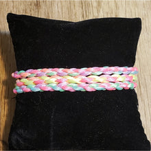 Load image into Gallery viewer, Rainbow / Multi Color Nylon Triple Wrap Bracelet,