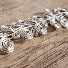 Load image into Gallery viewer, Hand Crafted Sterling Silver Plated Spiral Chain