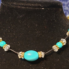 Load image into Gallery viewer, Black Hand Knotted Silk, Howlite Choker Necklace
