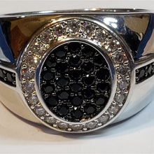 Load image into Gallery viewer, Size 12 Men's Rhodium &amp; Silvertone Ring w 1.4 ct