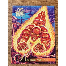 Load image into Gallery viewer, HUMAN TORCH 95 FLAIR MARVEL ANNUAL #79 MARVEL COMICS TRADING CARD EXIT THE TORCH