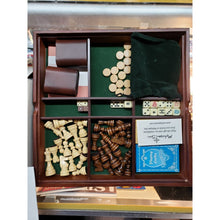 Load image into Gallery viewer, MOHEGAN SUN 5 in 1 Wood Game Set, Great Condition. Collectible High Roller Gift