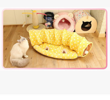 Load image into Gallery viewer, Feline Cozy Nook: Tunnel &amp; Bed Combo