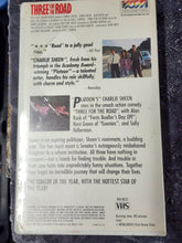 Load image into Gallery viewer, Three for the Road VHS (1987) back cover