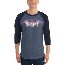 Load image into Gallery viewer, Heroine Addict (BATGIRL inspired Design) 3/4 Sleeve Raglan Shirt