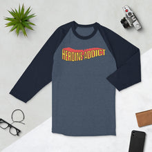 Load image into Gallery viewer, Heroine Addict (Vintage SPIDER-WOMAN inspired Design) 3/4 Sleeve Raglan Shirt