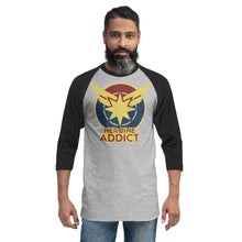 Load image into Gallery viewer, Heroine Addict (CAPTAIN MARVEL inspired Design) 3/4 Sleeve Raglan Shirt