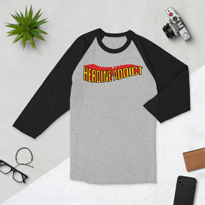 Heroine Addict (Vintage SPIDER-WOMAN inspired Design) 3/4 Sleeve Raglan Shirt