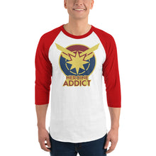 Load image into Gallery viewer, Heroine Addict (CAPTAIN MARVEL inspired Design) 3/4 Sleeve Raglan Shirt