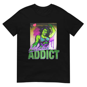 "I Heart" Graffiti, Heroine Addict (SHE HULK inspired Design) Short-Sleeve Unisex T-Shirt