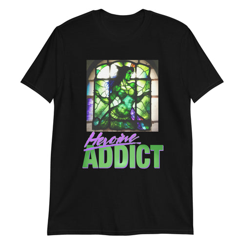 Stained Glass, Heroine Addict (SHE HULK inspired Design) Short-Sleeve Unisex T-Shirt