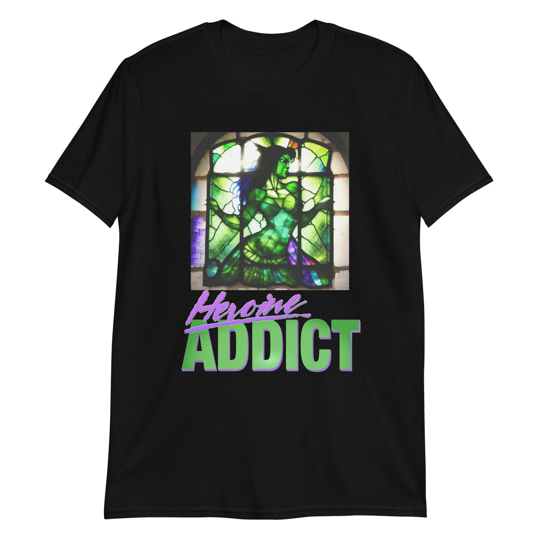 Stained Glass, Heroine Addict (SHE HULK inspired Design) Short-Sleeve Unisex T-Shirt