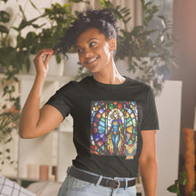 Load image into Gallery viewer, Stained Glass, Heroine Addict (CAPTAIN MARVEL inspired Design) Short-Sleeve Unisex T-Shirt