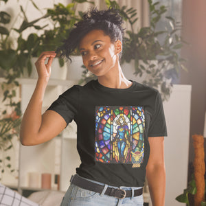 Stained Glass, Heroine Addict (CAPTAIN MARVEL inspired Design) Short-Sleeve Unisex T-Shirt