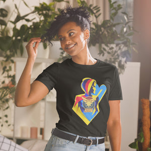 Silhoutte Sticker, Heroine Addict (CAPTAIN MARVEL inspired Design) Short-Sleeve Unisex T-Shirt