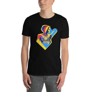 Silhoutte Sticker, Heroine Addict (CAPTAIN MARVEL inspired Design) Short-Sleeve Unisex T-Shirt