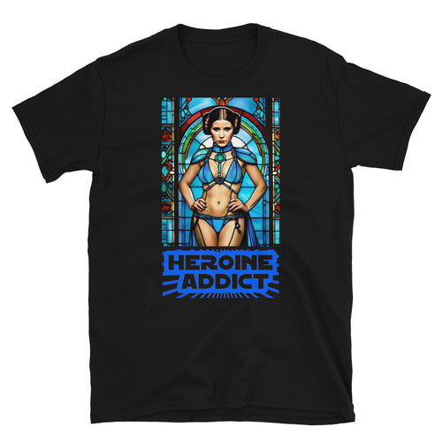 Stained Glass, Heroine Addict (STAR WARS, LEIA inspired Design) Short-Sleeve Unisex T-Shirt