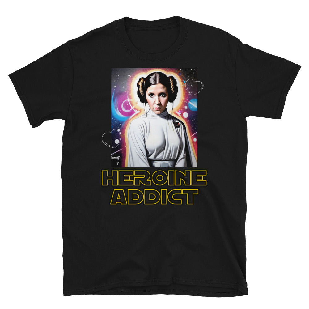 Pretty Portrait, Heroine Addict (STAR WARS, LEIA inspired Design) Short-Sleeve Unisex T-Shirt