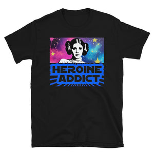 Sticker Art, Heroine Addict (STAR WARS, LEIA inspired Design) Short-Sleeve Unisex T-Shirt