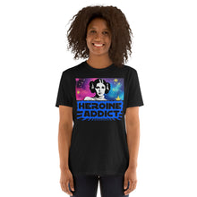 Load image into Gallery viewer, Sticker Art, Heroine Addict (STAR WARS, LEIA inspired Design) Short-Sleeve Unisex T-Shirt