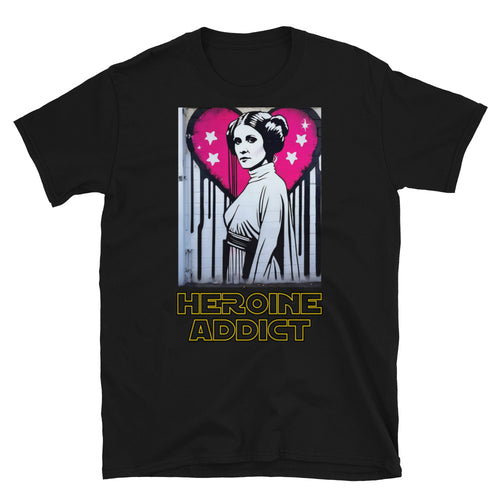 Graffiti Profile, Heroine Addict (STAR WARS, LEIA inspired Design) Short-Sleeve Unisex T-Shirt