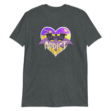 Load image into Gallery viewer, Heart Sticker, Heroine Addict (BATGIRL inspired Design) Short-Sleeve Unisex T-Shirt