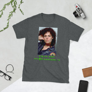 Ellen Ripley is OUT OF THIS WORLD, Headshot Photo (ALIEN inspired design) Short-Sleeve Unisex T-Shirt