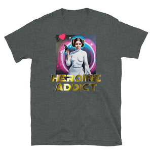 "I Heart" Graffiti Profile, Heroine Addict (STAR WARS, LEIA inspired Design) Short-Sleeve Unisex T-Shirt