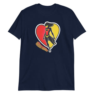 Hero in Heart, Heroine Addict (SPIDER-WOMAN inspired Design) Short-Sleeve Unisex T-Shirt